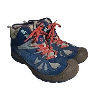 Merrell Capra Mid Waterproof Hiking Boots MY54651 Blue Suede Women’s 6M